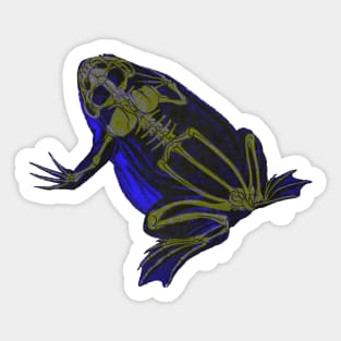 Skeleton Frog Interactive Yellow&Blue Filter #2 By Red&Blue Sticker